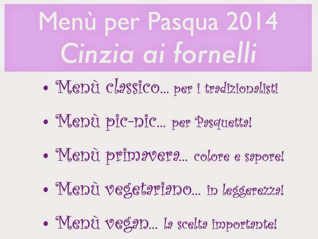 Menù per Pasqua 