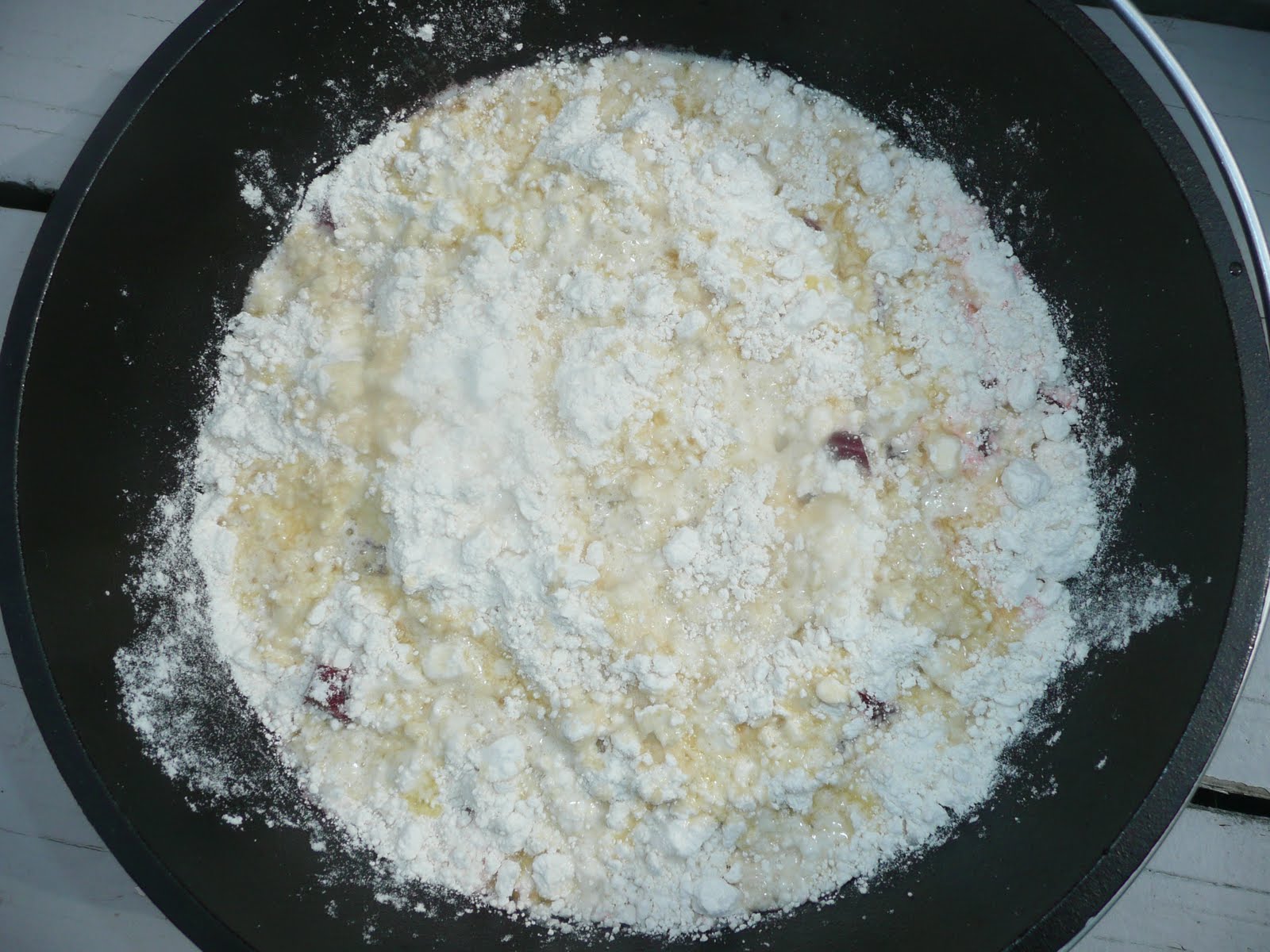 Everyday Dutch Oven Strawberry Rhubarb Dump Cake