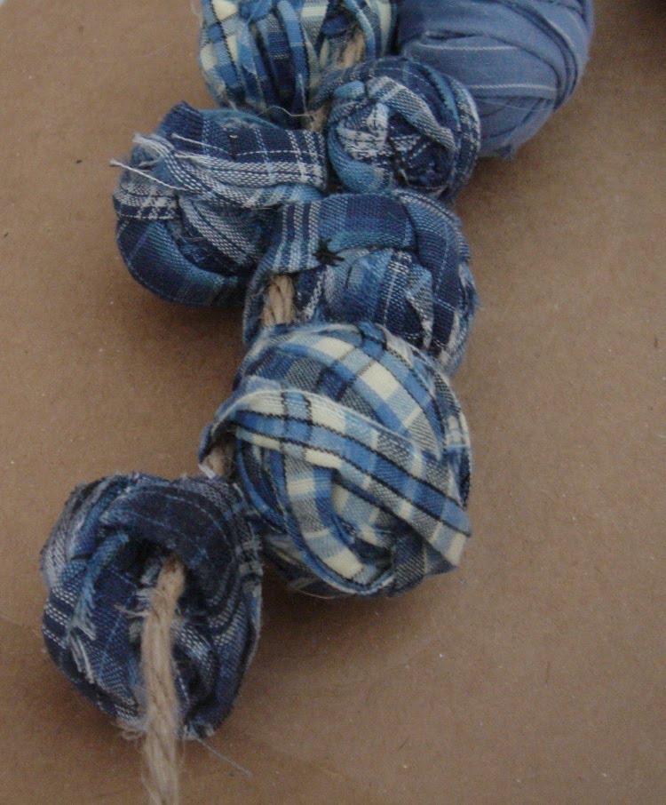 All Thumbs Crafts Rag Ball Wreath Tutorial