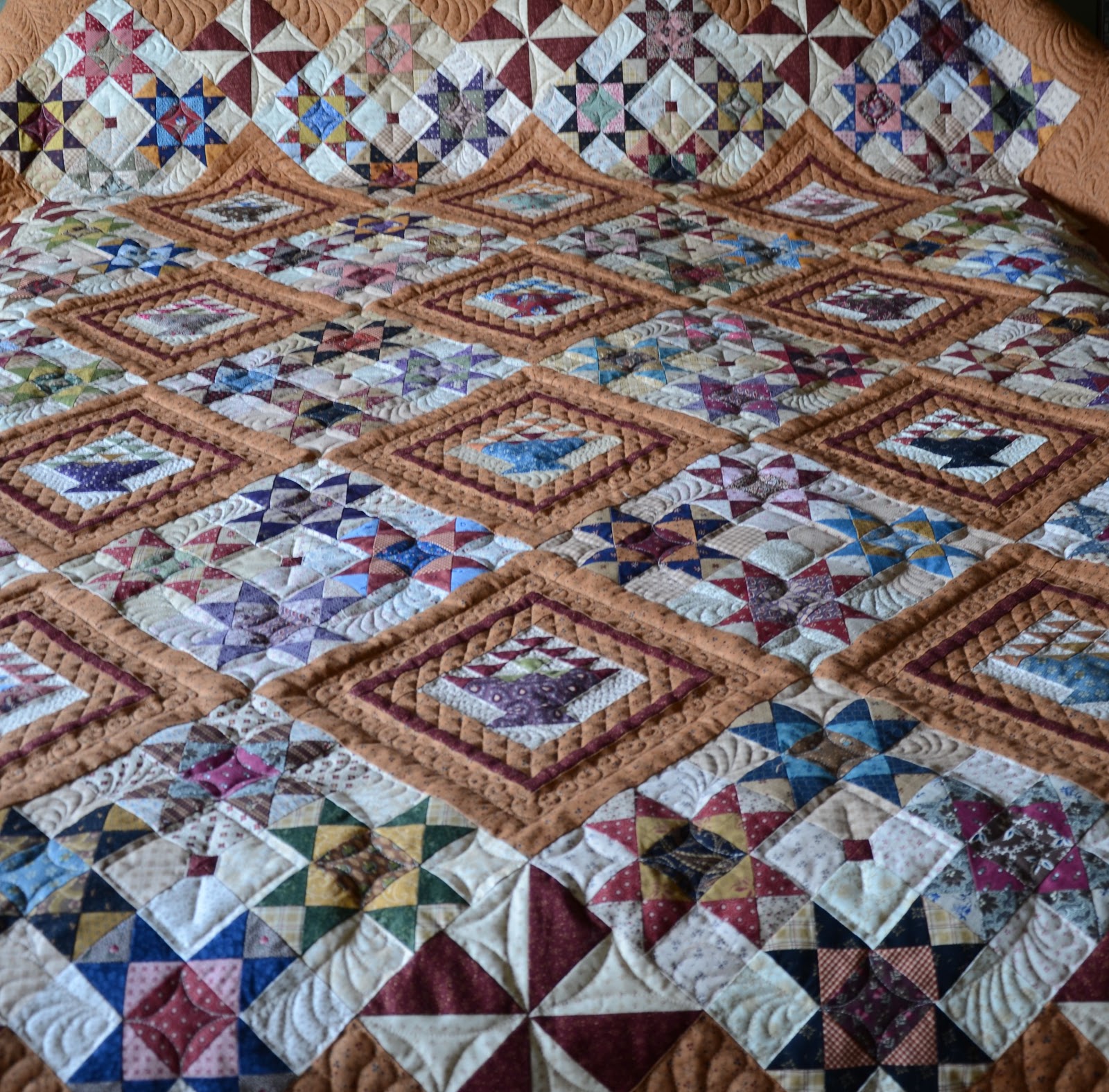 Sew'n Wild Oaks Quilting Blog Butterscotch Baskets is Quilted