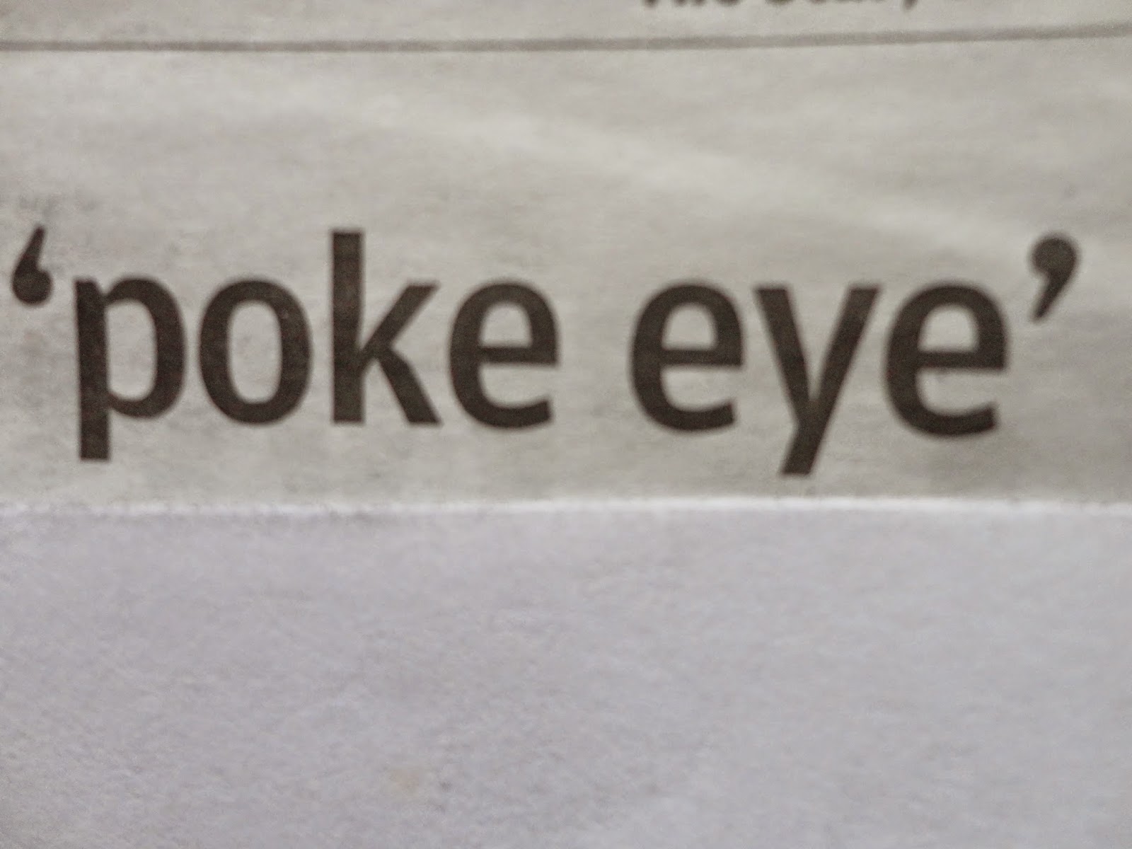 SUSTAINABLE LIVING INSTITUTE (SAVE) POKE EYE, POKE NOSE ENGLISH