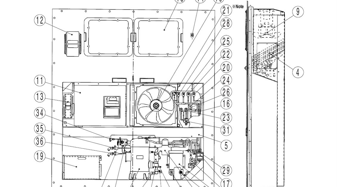 DAIKIN LXE10E REEFER MACHINERY ELEPHANT CHART FOR SURVEYOR REFERENCE
