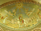 Detall de les pintures de la cúpula de l'absis Detall de les pintures de la cúpula de l'absis
