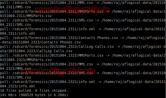 Android logical forensics AFLogical