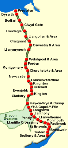 Offa's Dyke Town Map