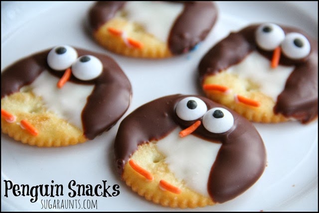 http://www.sugaraunts.com/2014/01/penguin-themed-snacks.html