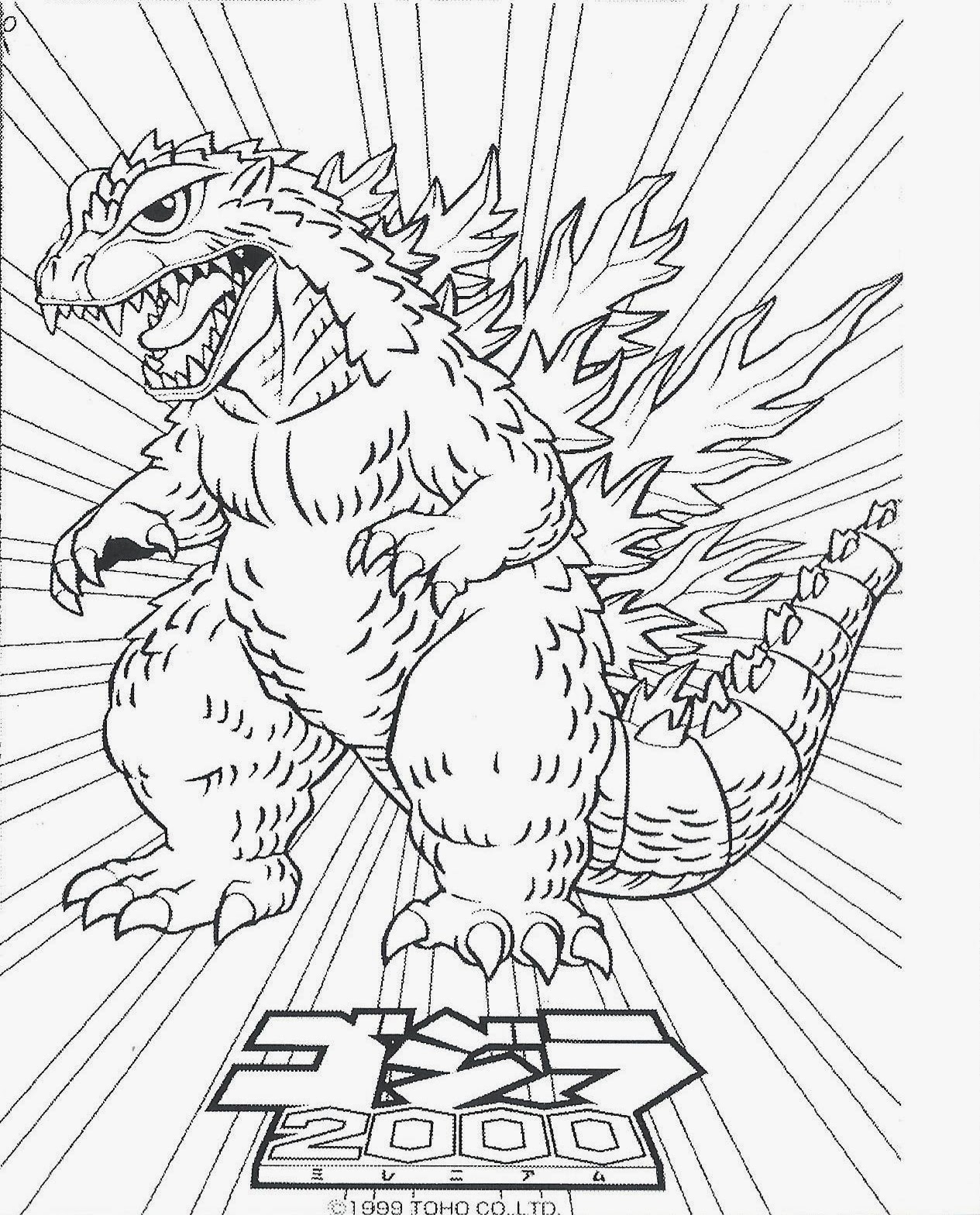 the sphinx Godzilla 2000 Millennium Coloring Sheet! (1999)