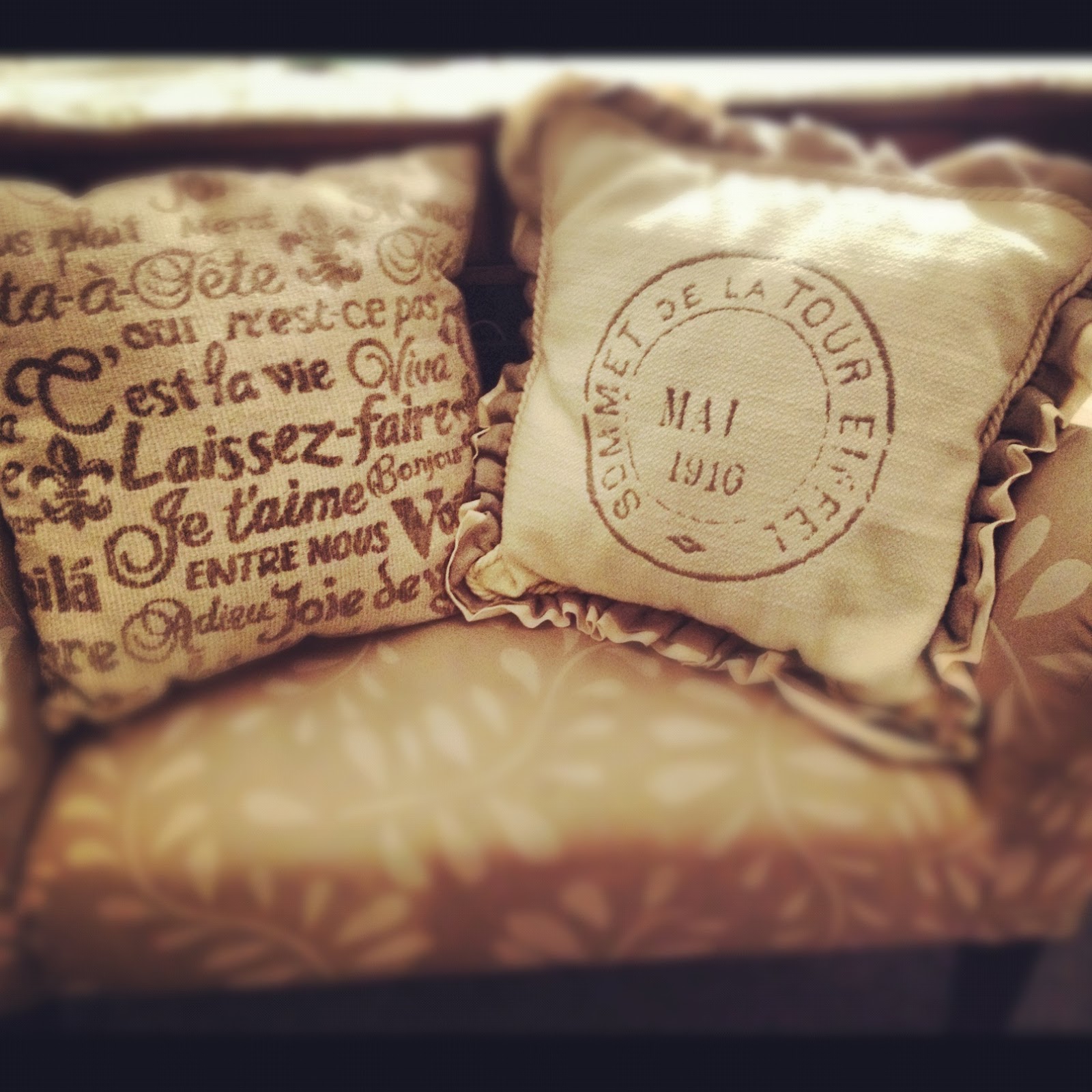 Instaglam Photo Decorative Pillows Bisous Brittany
