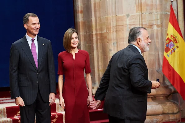 Princess of Asturias Awards 2015 - 2nd Day - King Felipe VI of Spain and Queen Letizia of Spain attended an audience with Princesa de Asturias Awards 2015
