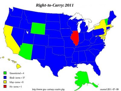 The right to carry in 2011.