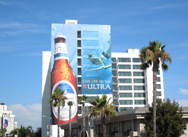 Giant Michelob Ultra surfer billboard Giant Michelob Ultra surfer billboard