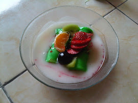 Funny Fruit (Es Pisang Ijo Dengan Topping Buah)