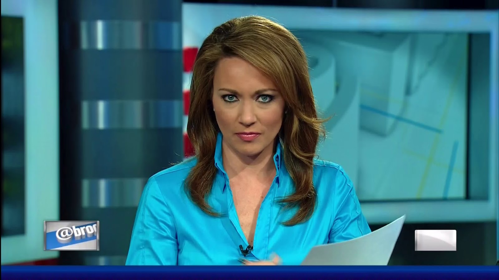 Ladies in Satin Blouses: brooke baldwin - light blue silk ...
