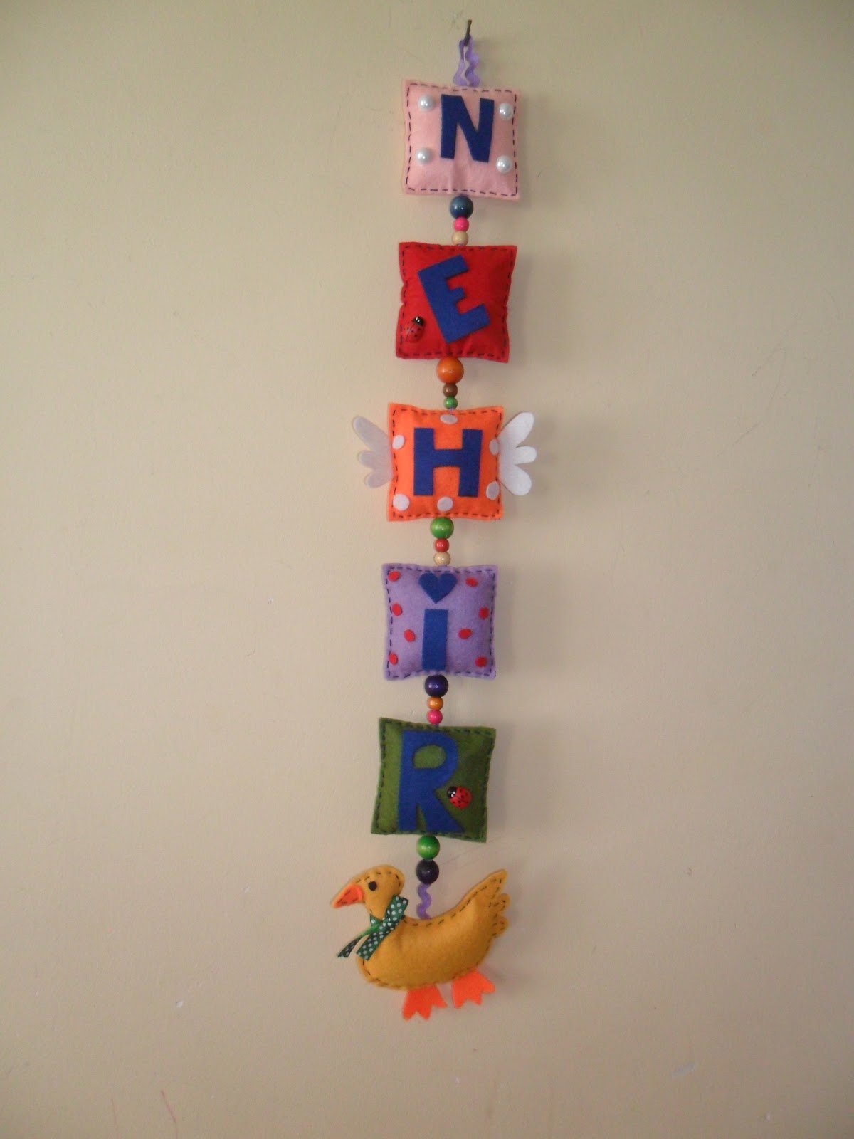 Bir Dalda İki Baykuş Keçeden isme özel duvar süsü