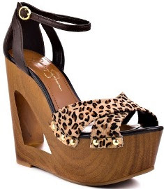 Leopard Print Sandal Jessica Simpson Niki Tan Combo Sandals: Black and Leopard Print Leather Upper Stud Hardware and Ankle Strap 