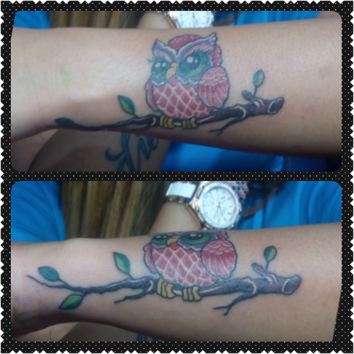 Owl tattoo color