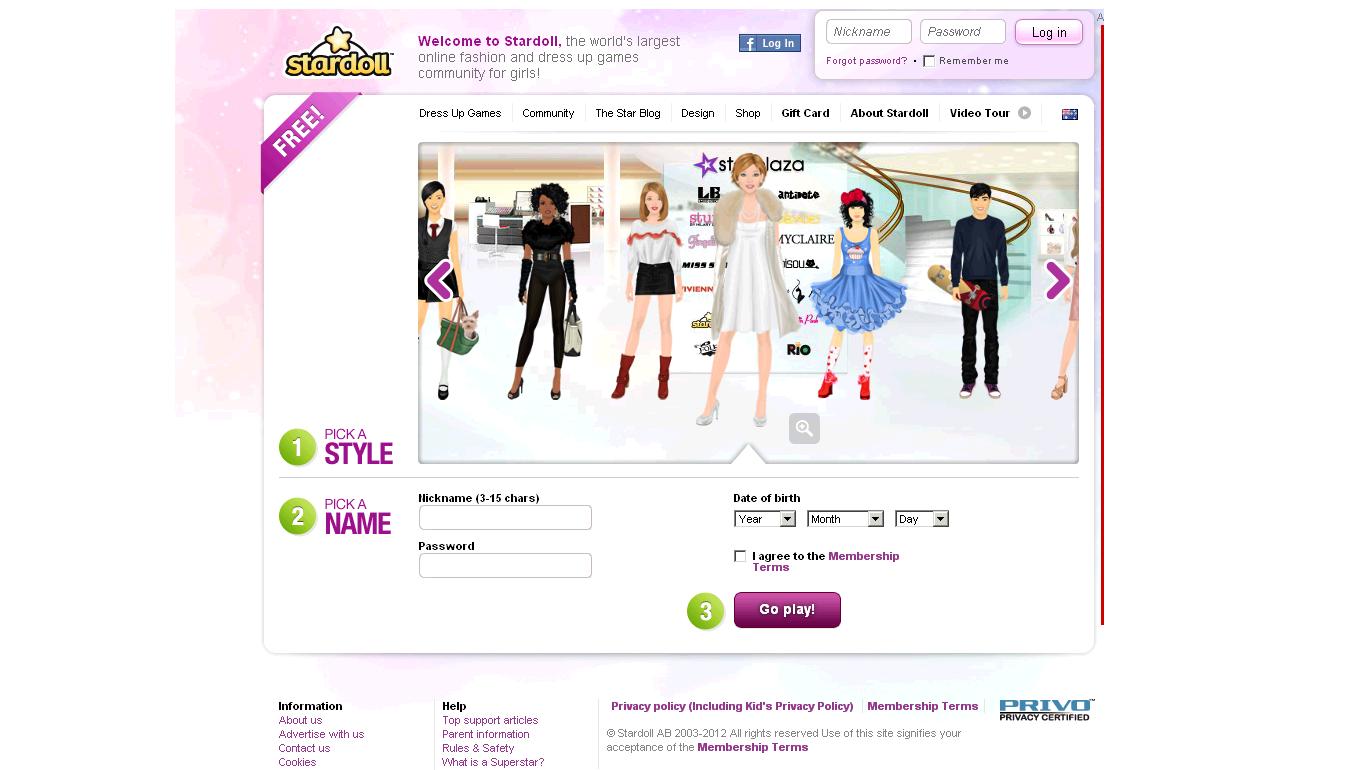 stardoll sign up