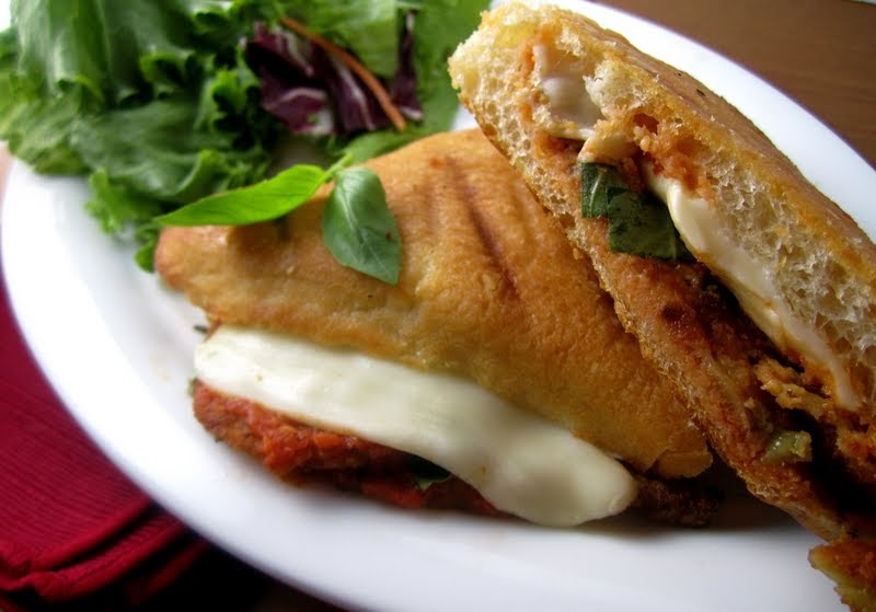 Stephanie Cooks Eggplant Parmesan Panini