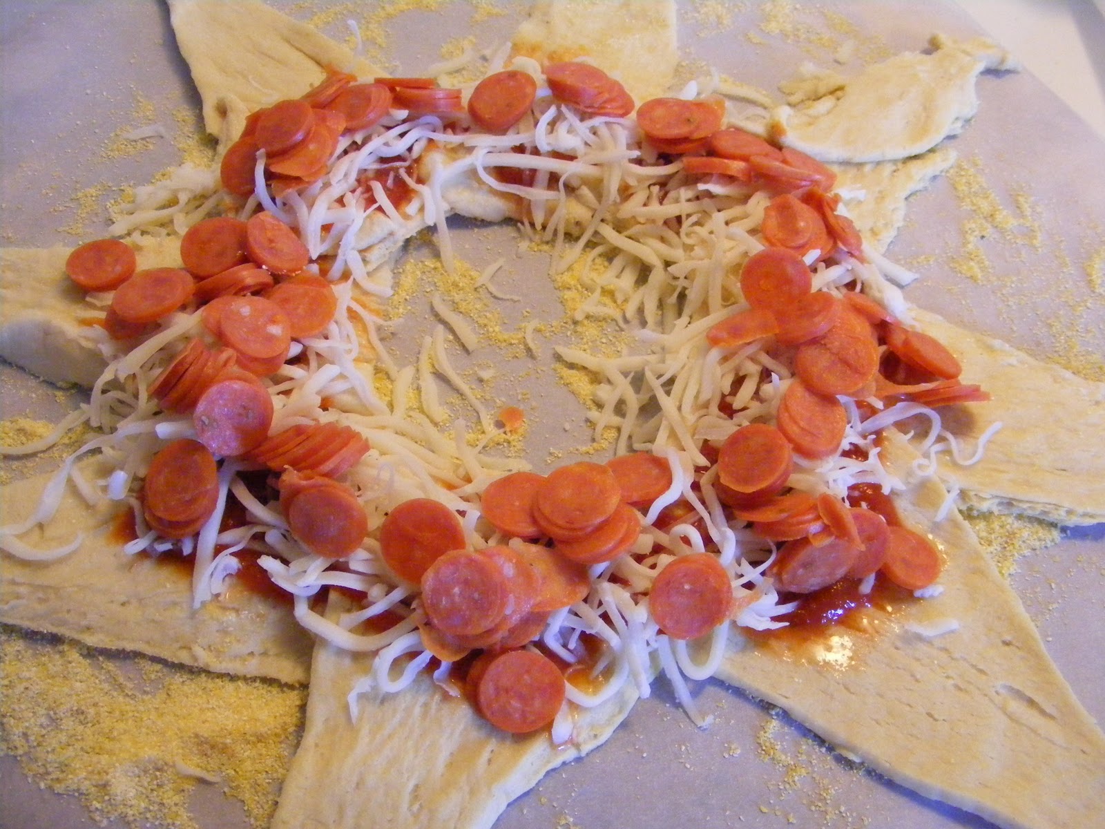 Bacon Time With The Hungry Hypo Pepperoni Pizza Holiday Crescent Wreath