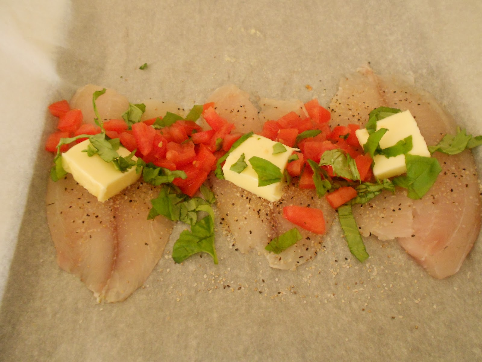 The Pub and Grub Forum Tilapia Baked in Parchment with Tomatoes and Basil