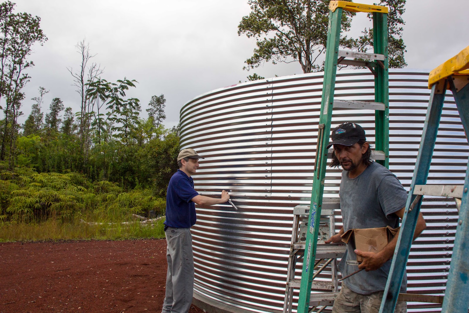 Big Island Living: Water catchment tank
