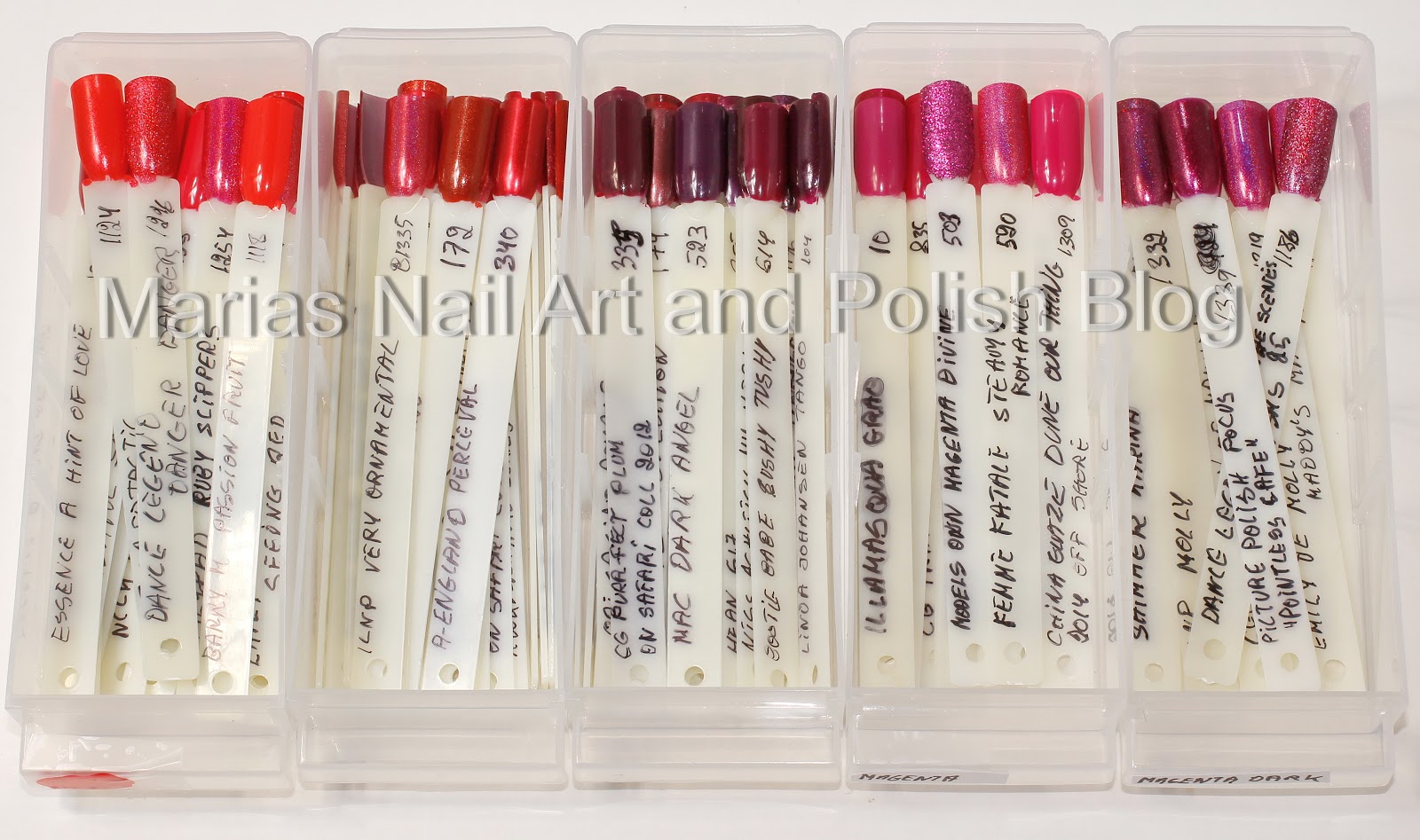Marias Nail Art and Polish Blog 1.300+ nail polishes on swatch sticks