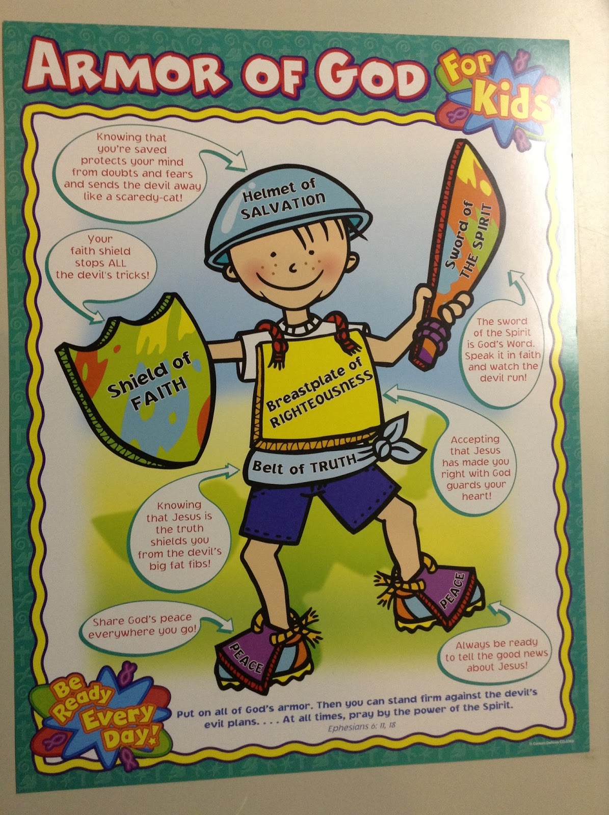 Look to Him and be Radiant Armor of God Decorations