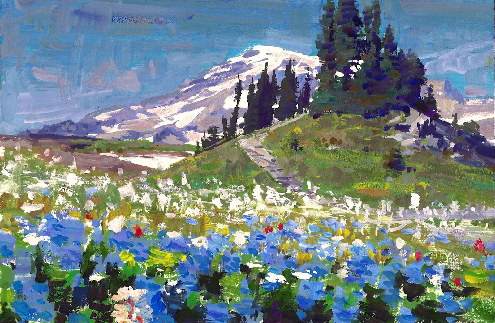 Concept Design Academy "Gouache Landscape Painting" with Mike Hernandez!! (3 days)