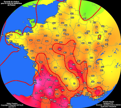 Carte de L'ensoleillement Septembre