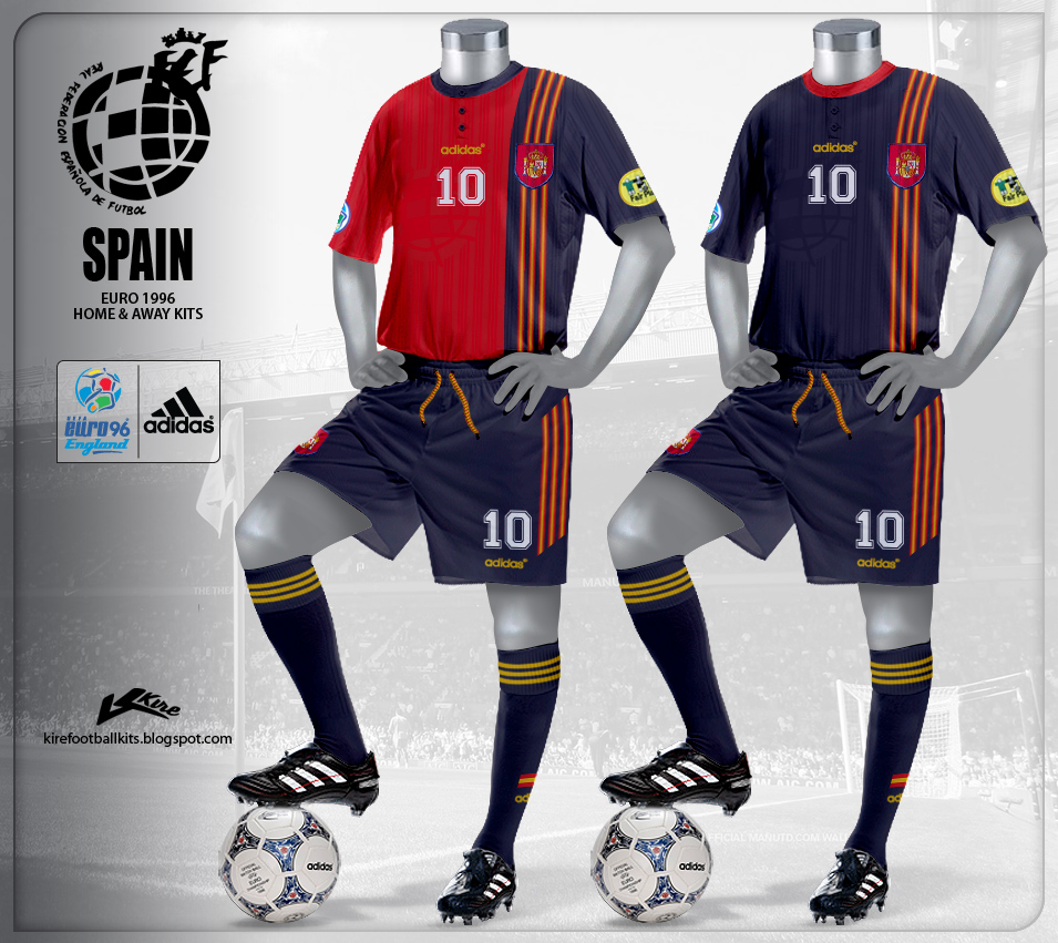 Kire Football Kits: Spain kits Euro 1996