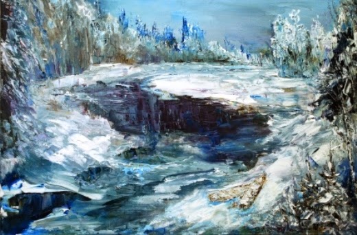 original oil painting on canvas The First Thaws