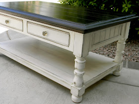 coffee table refinished paint furniture distressed dark tables painted glaze antiquing stain refurbished refinish end glass stained valspar wood littlebitofpaint