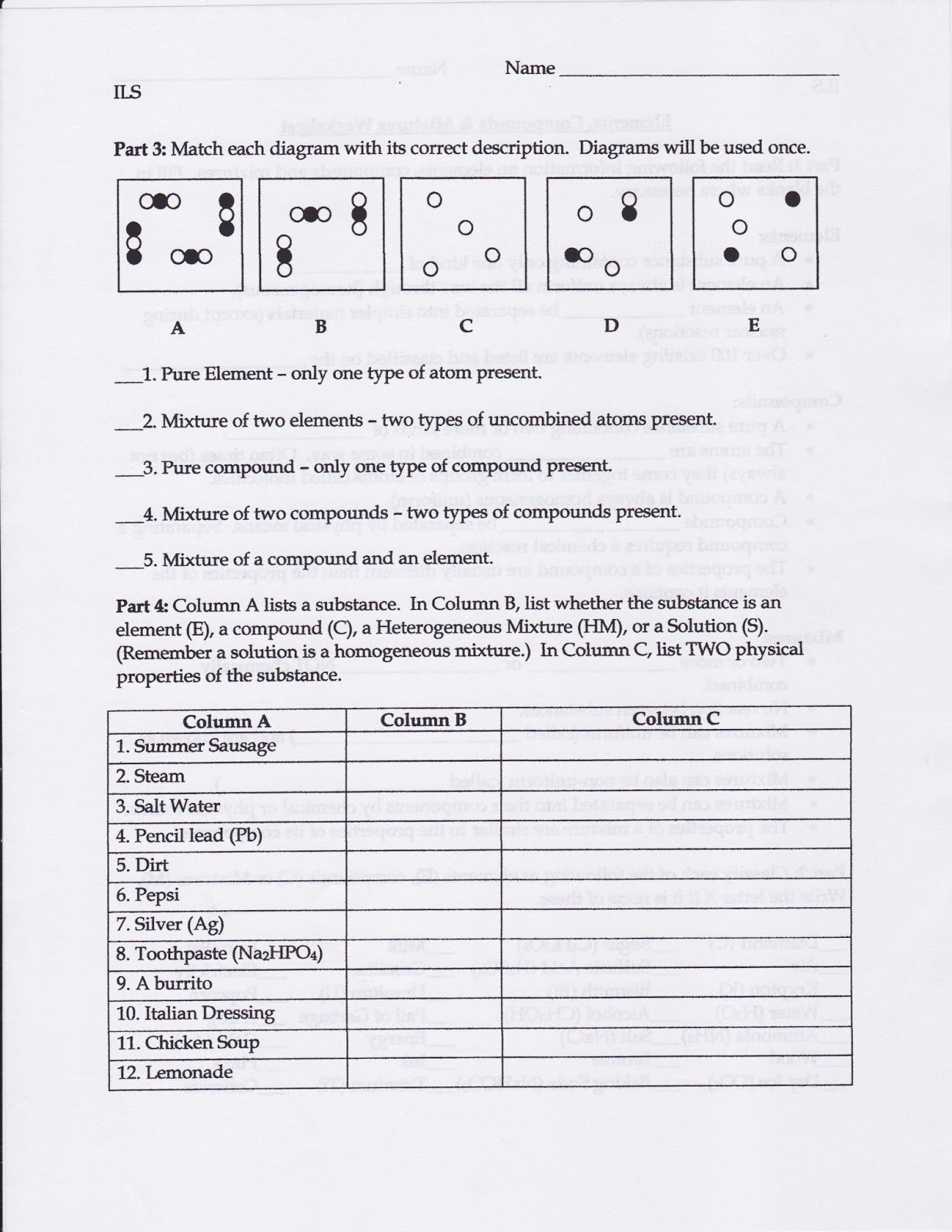 Worksheets Elements Compounds And Mixtures Worksheet dr gaydens chemistry class mondaytuesday 2829 september 2015 complete these handouts as notes after viewing the powerpoint on mixtures compounds and elements it is shown a movie above
