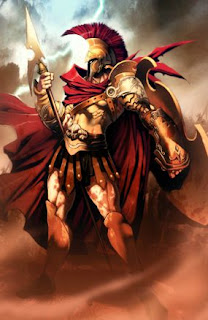 En la mitología griega, Ares se considera el dios olímpico de la guerra, aunque es más bien la personificación de la brutalidad y la violencia, así como del tumulto, confusión y horrores de las batallas, en contraposición a su hermanastra Atenea, que representa la meditación y sabiduría en los asuntos de la guerra y protege a los humanos de sus estragos. Los romanos lo identificaron con Marte, dios romano de la guerra y la agricultura (al que habían heredado de los etruscos), pero éste gozaba entre ellos de mucha mayor estima. En la mitología griega, Ares se considera el dios olímpico de la guerra, aunque es más bien la personificación de la brutalidad y la violencia, así como del tumulto, confusión y horrores de las batallas, en contraposición a su hermanastra Atenea, que representa la meditación y sabiduría en los asuntos de la guerra y protege a los humanos de sus estragos. Los romanos lo identificaron con Marte, dios romano de la guerra y la agricultura (al que habían heredado de los etruscos), pero éste gozaba entre ellos de mucha mayor estima.
