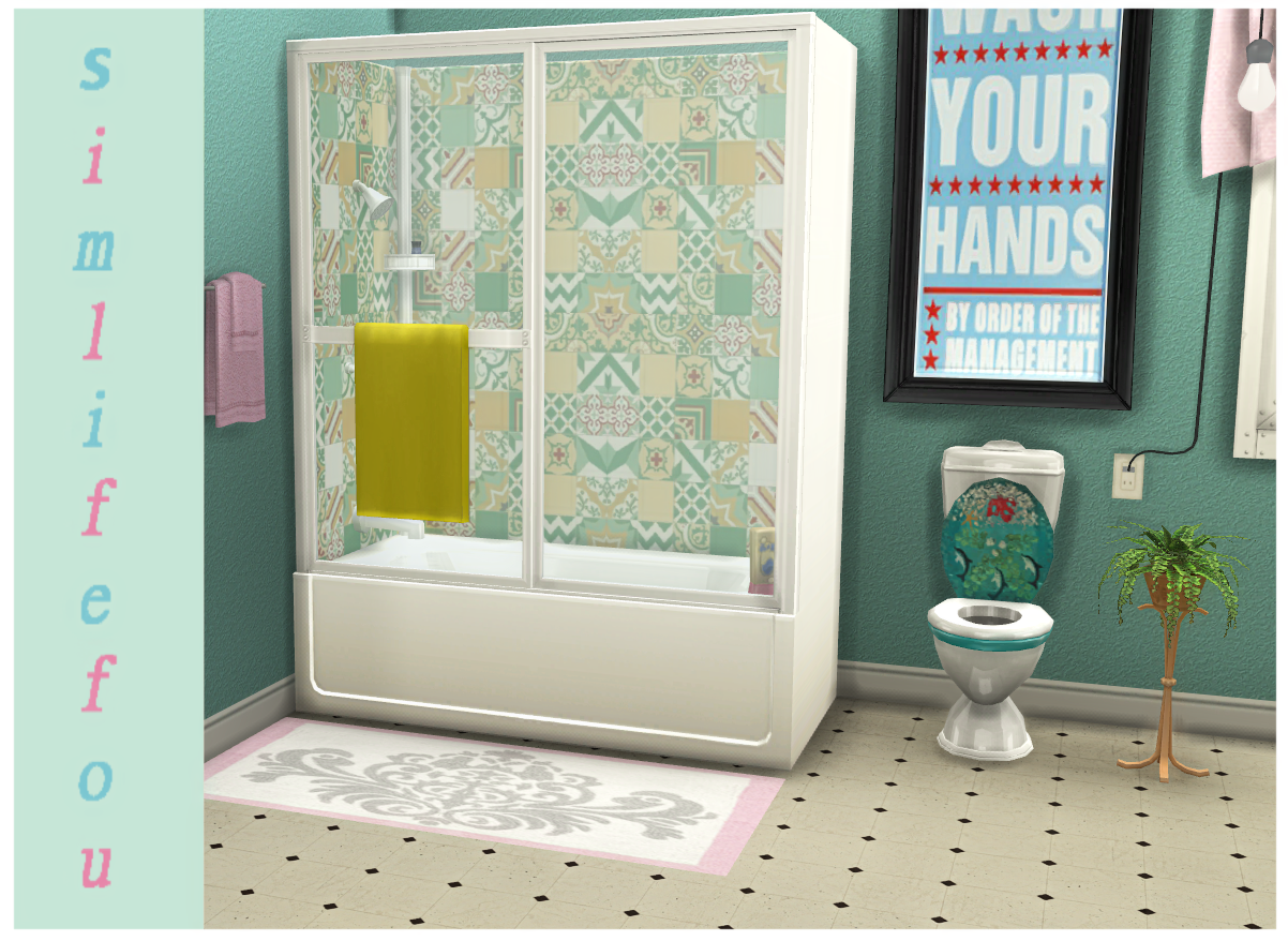 My Sims 4 Blog Shower Tub Recolors by Mysimlifefou