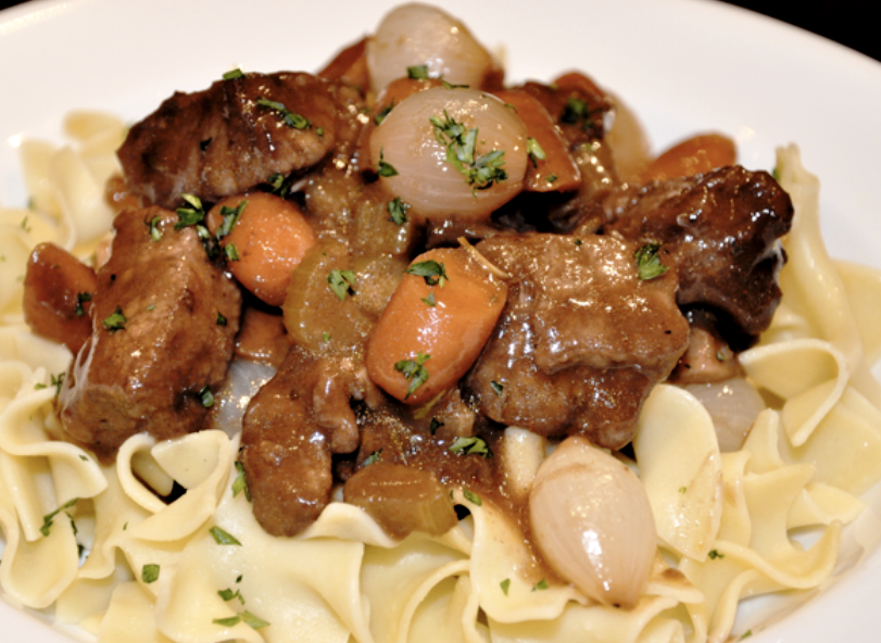 The Bestest Recipes Online Beef Bourguignon Buttered Parsley Noodles