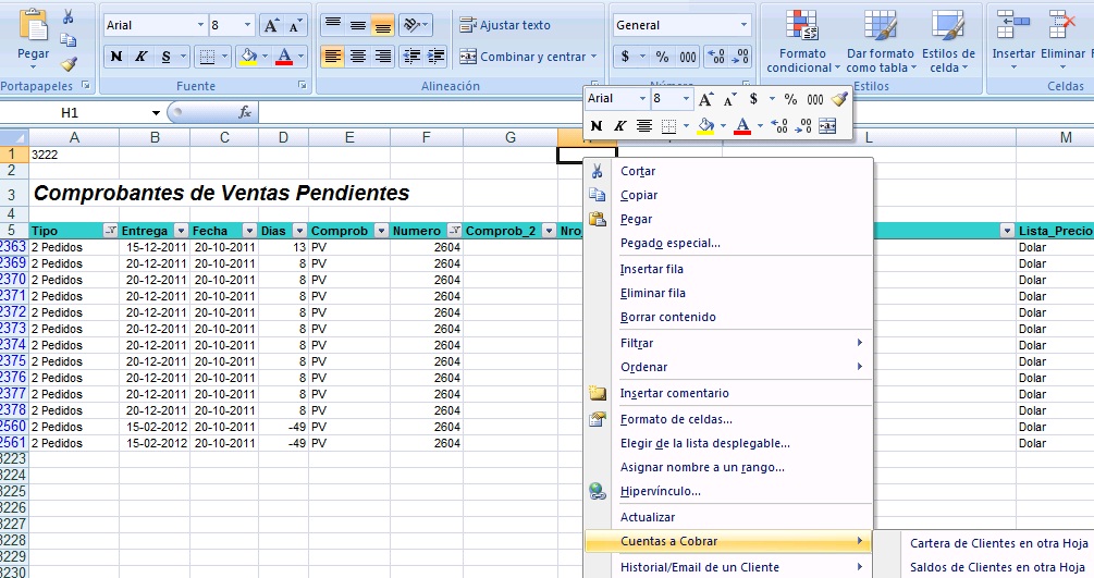 reporte de ventas en excel