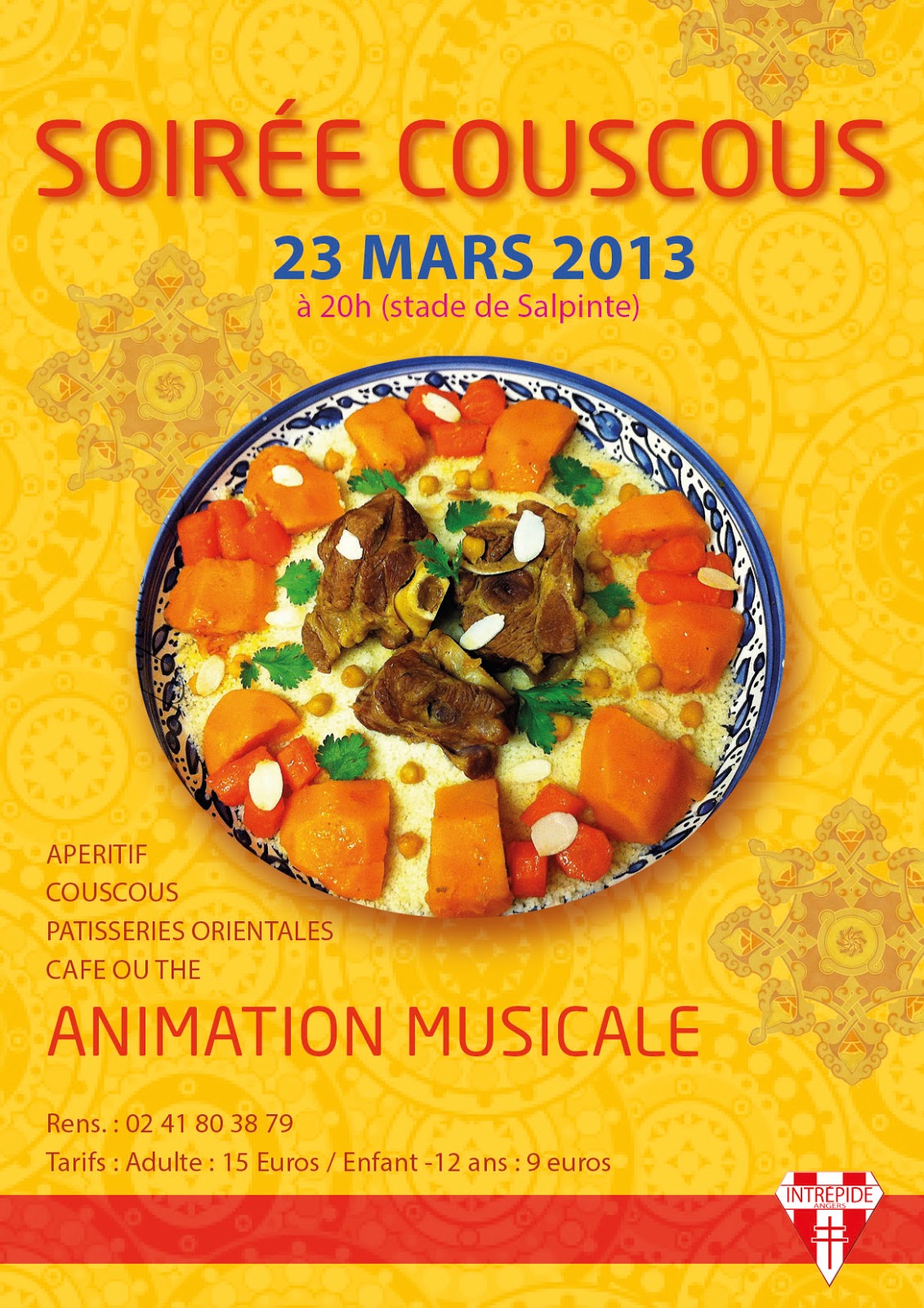 Intrépide Angers football Soirée couscous