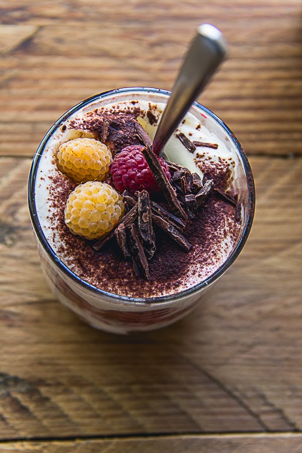 Tiramisu with Coffee Syrup & Raspberry Compote This is a Sweet Blog