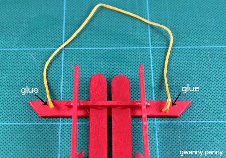 Gwenny Penny: Popsicle Stick Sled Ornament Tutorial