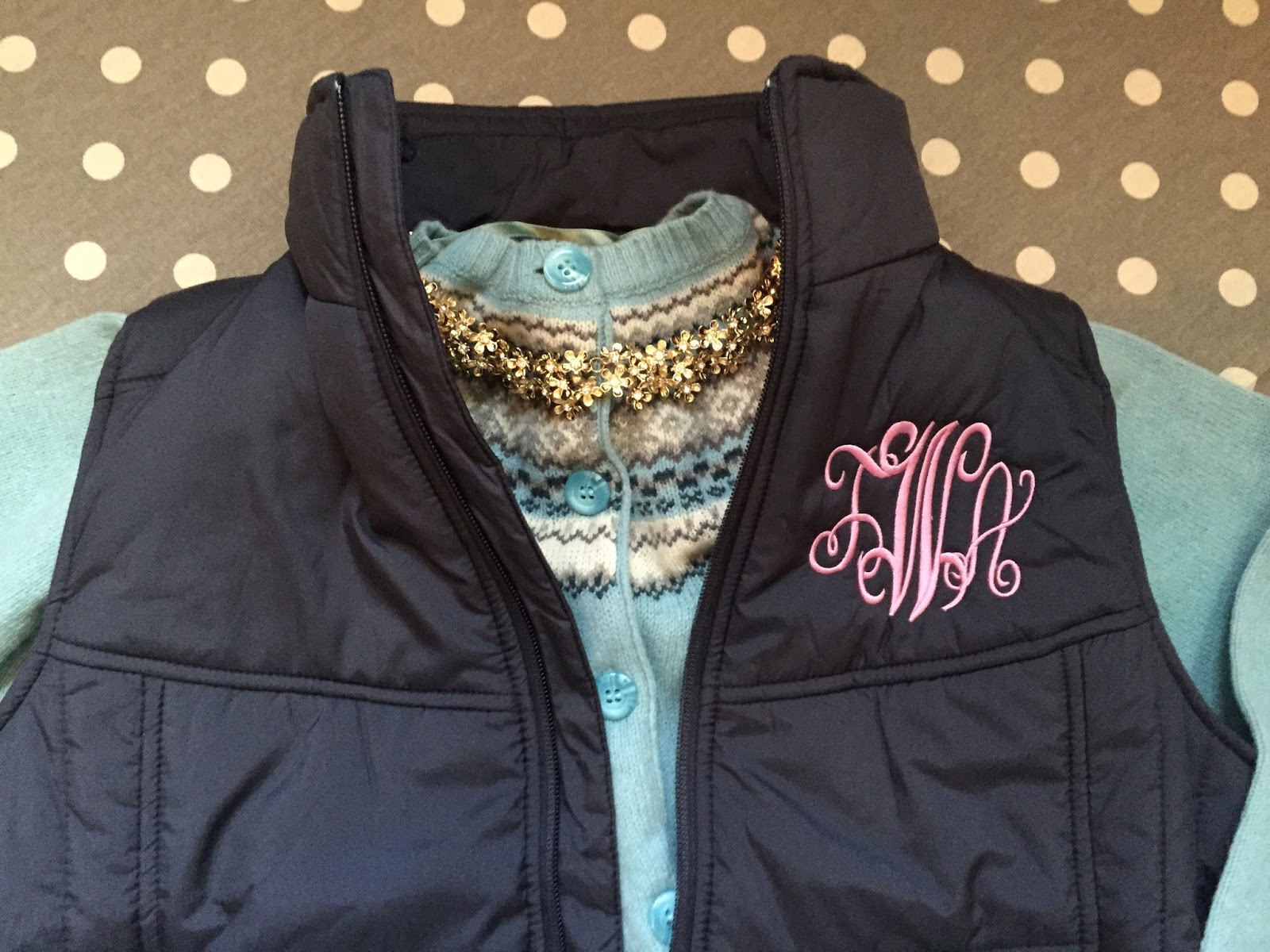 Marleylilly Monogrammed Puffer Jacket