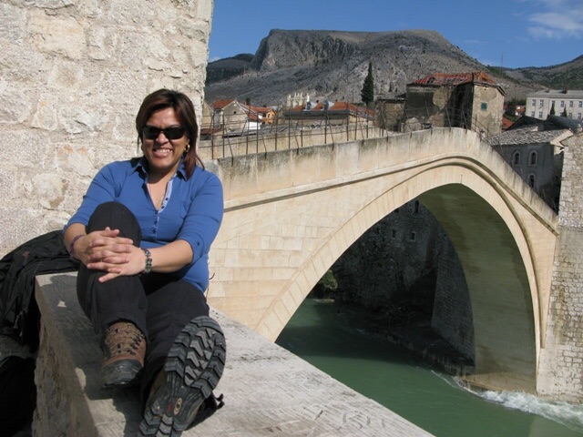 The famous Bosnian Bridge in Mostar