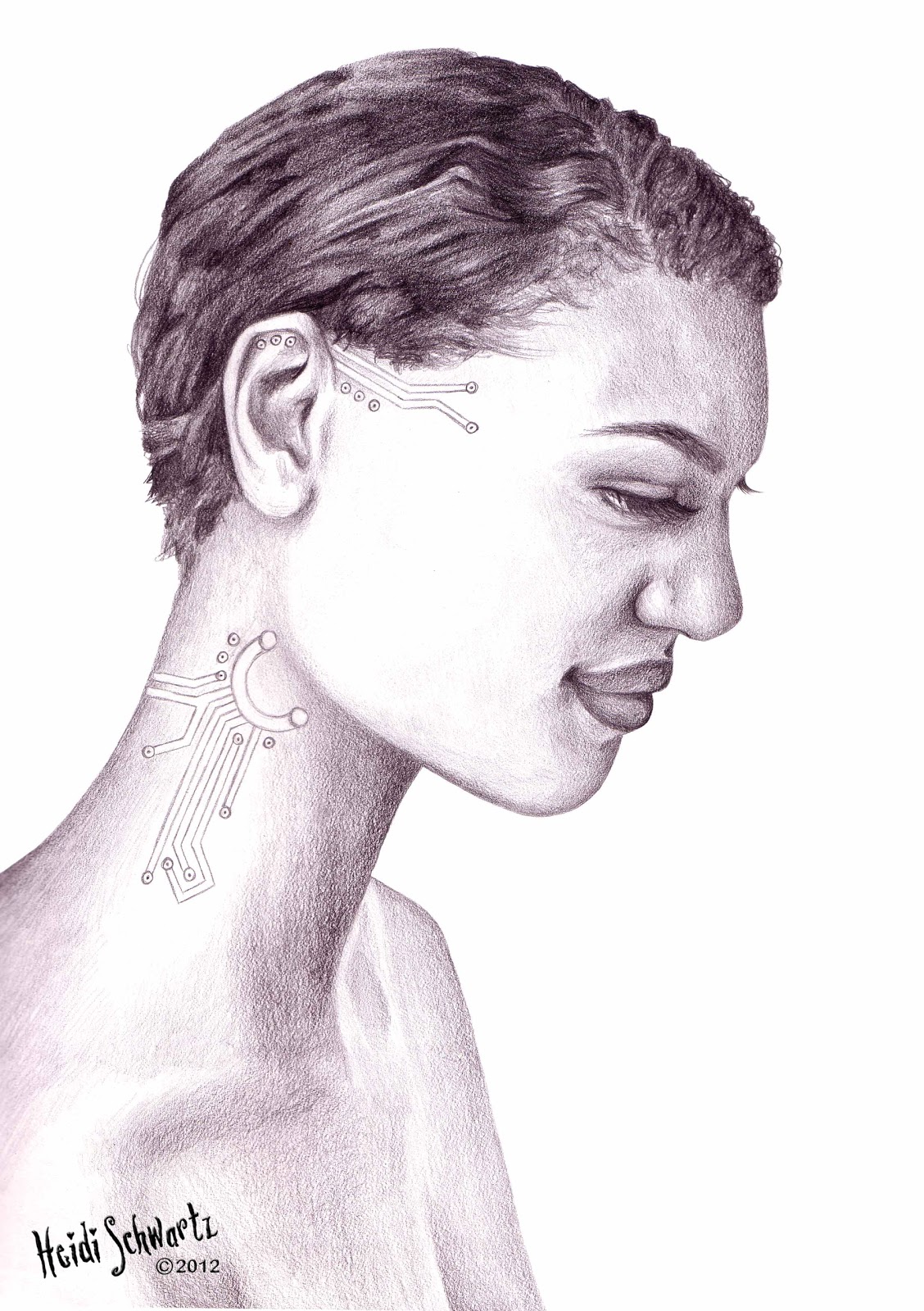 Female Profile Sketches