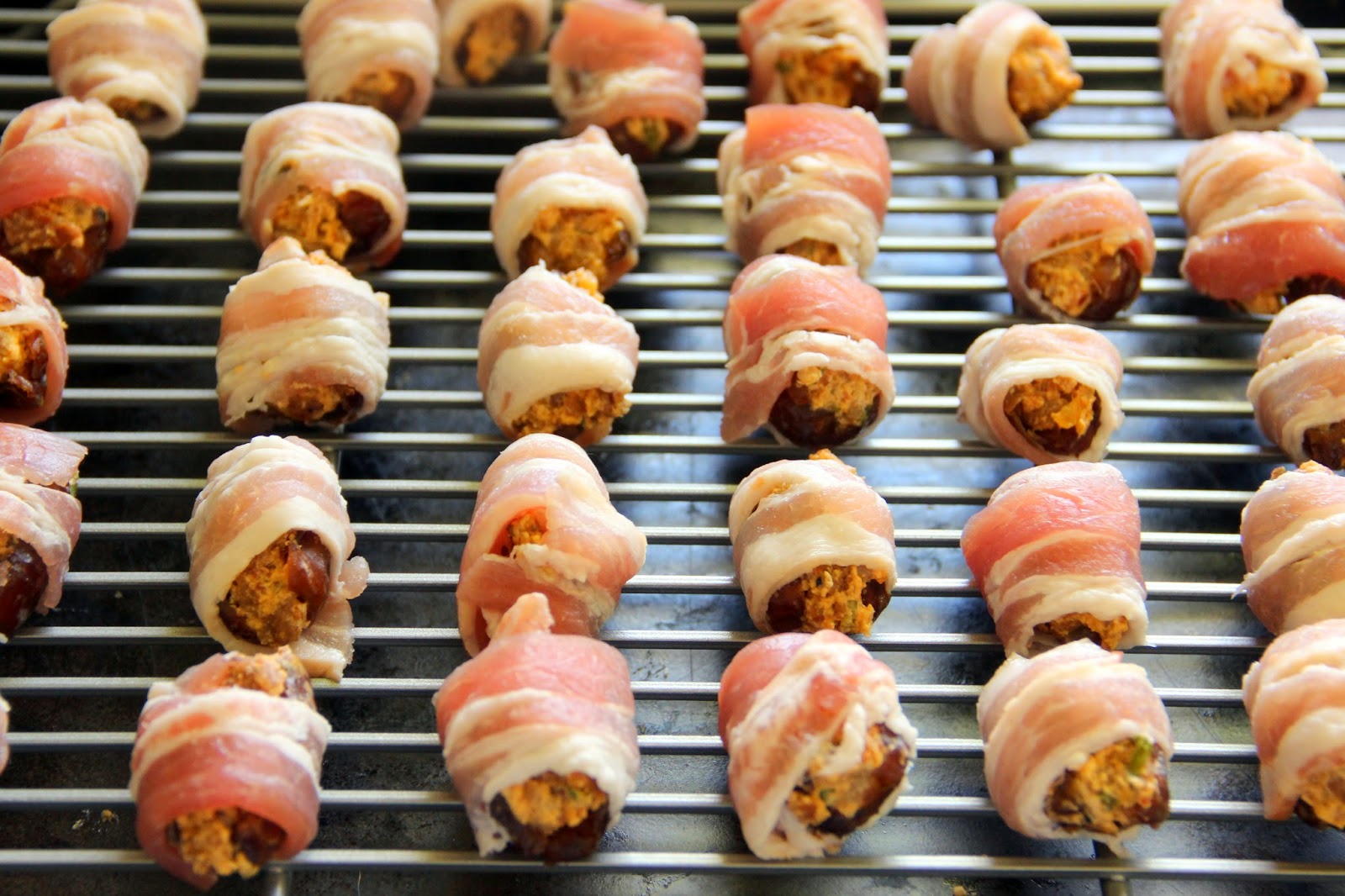 The Owl with the Goblet Bacon Wrapped Chorizo Stuffed Dates with