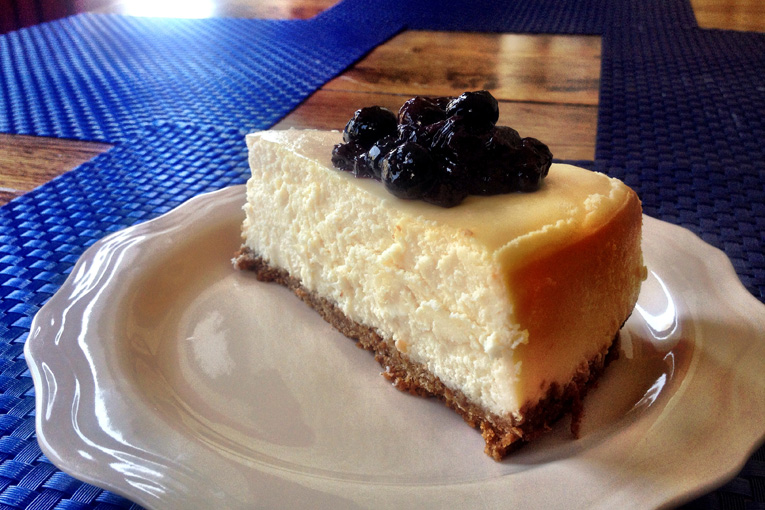 New York Cheesecake with Blueberry Jam eatTALK food for blog