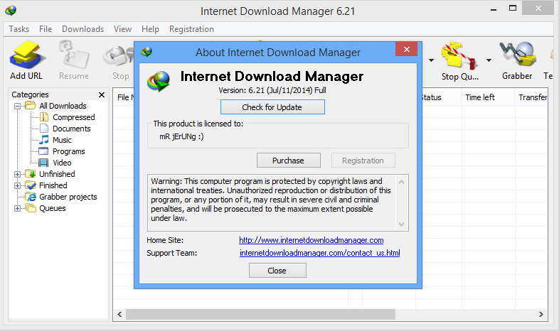 Window 7 &amp; 8: Internet Download Manager 6.21 Full Crack