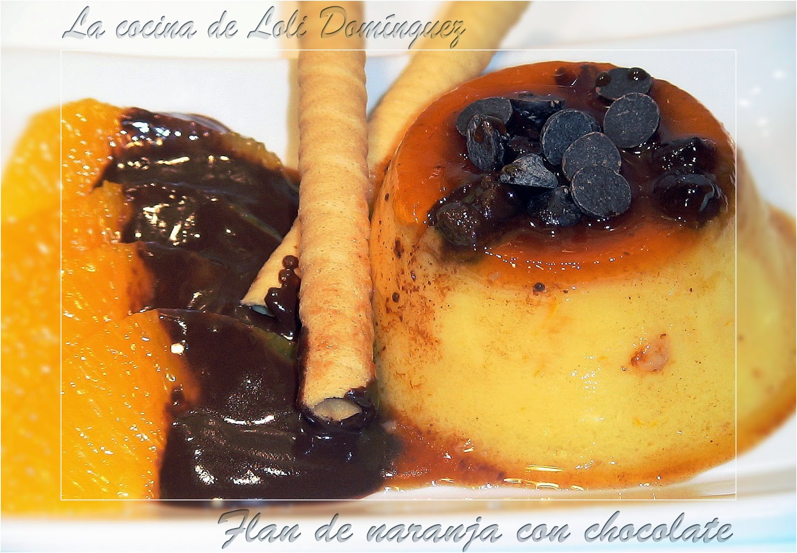 Flan De Naranja Con Chocolate
