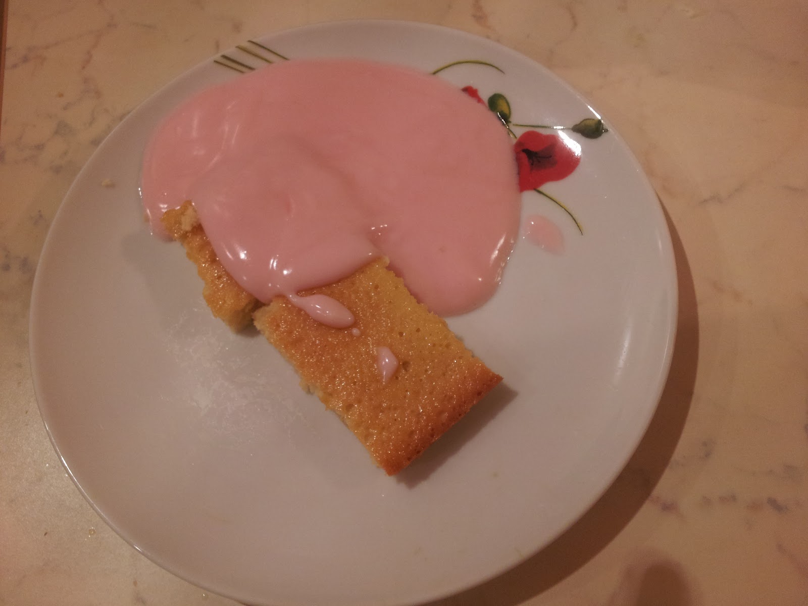 Love Being a Mummy Recipe Vanilla Sponge and Pink Custard