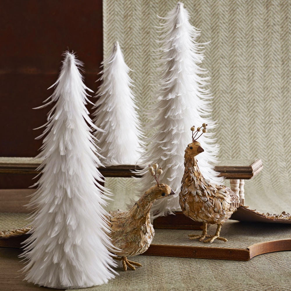 snowy white christmas trees modern design by