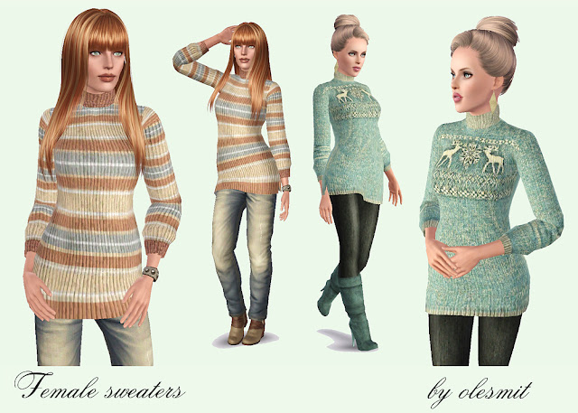 sims - The Sims 3:Одежда зимняя, осеняя, теплая. - Страница 3 Female+sweater